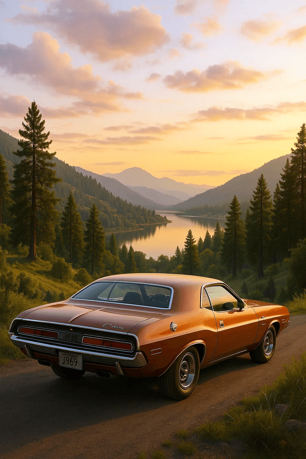 Before and after UnYellowGPT processing of an AI-generated image of a car (after)