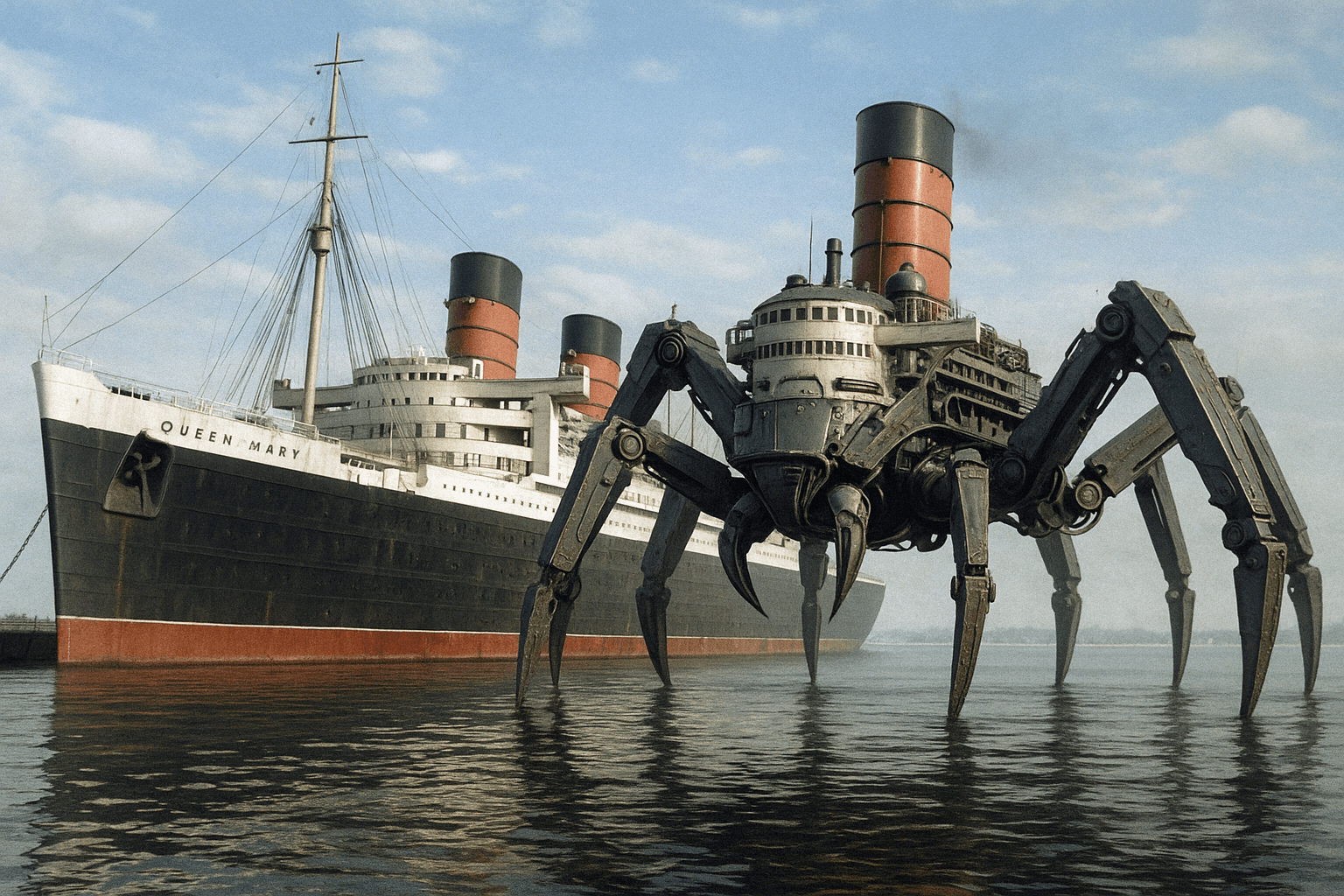 Before and after UnYellowGPT processing of an AI-generated image of Queen Mary (after)