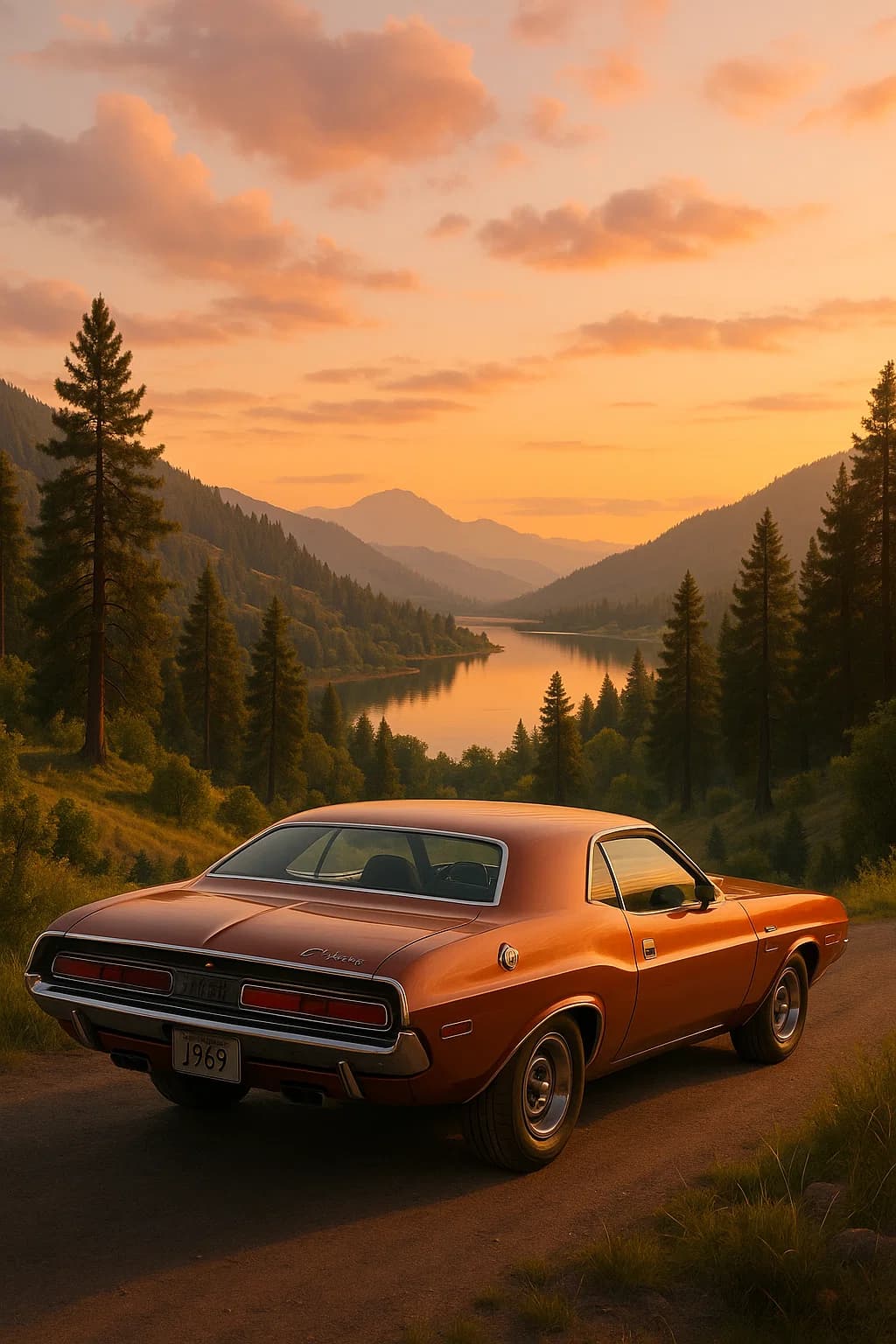 Before and after UnYellowGPT processing of an AI-generated image of a car (before)