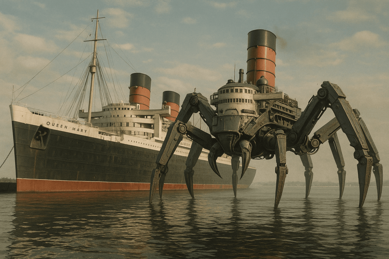 Before and after UnYellowGPT processing of an AI-generated image of Queen Mary (before)